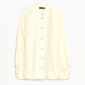 Jcrew Classic-fit cupro-blend shirt with jewel buttons NWOT